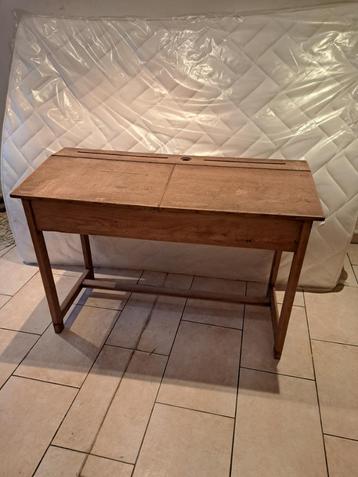school bank bureau houten vintage beschikbaar voor biedingen