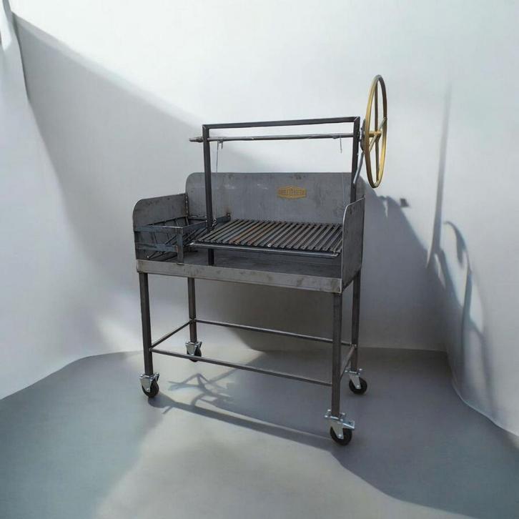 Argentijnse grill Grilltrailer 130 met Brasero handgemaakt, Tuin en Terras, Houtskoolbarbecues, Nieuw, Ophalen of Verzenden