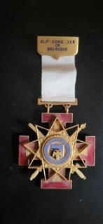 Ww2  Médaille franc maçonnerie Belge, Ophalen of Verzenden