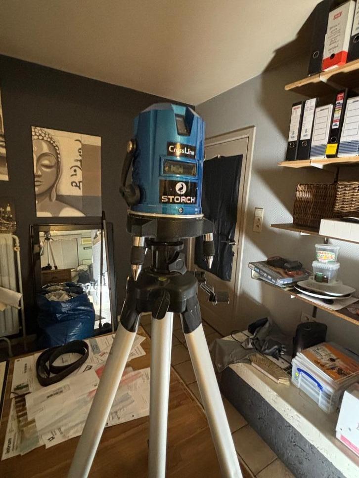 laser Storch met statief, Doe-het-zelf en Bouw, Meetapparatuur, Zo goed als nieuw, Afstand, Ophalen