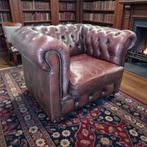 siège/fauteuil Chesterfield vintage rouge foncé/marron, Enlèvement ou Envoi
