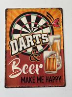 Darts & beer metalen bord, Ophalen of Verzenden, Zo goed als nieuw