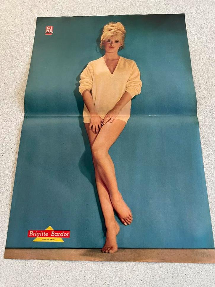 Zeldzame Brigitte Bardot poster, Verzamelen, Posters, Gebruikt, Ophalen of Verzenden