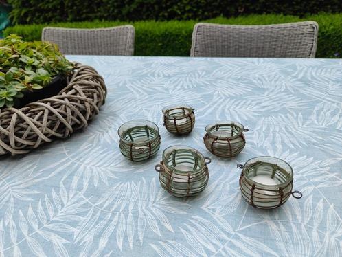 Rustieke theelichthouders, Huis en Inrichting, Woonaccessoires | Kandelaars en Kaarsen, Gebruikt, Kandelaar, Minder dan 25 cm