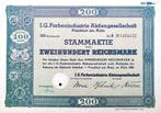 Origineel IG FARBEN (Zyklon B) 1940 aandeel!, Ophalen of Verzenden