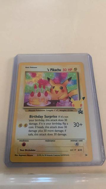 Pikachu promo birthday black star beschikbaar voor biedingen