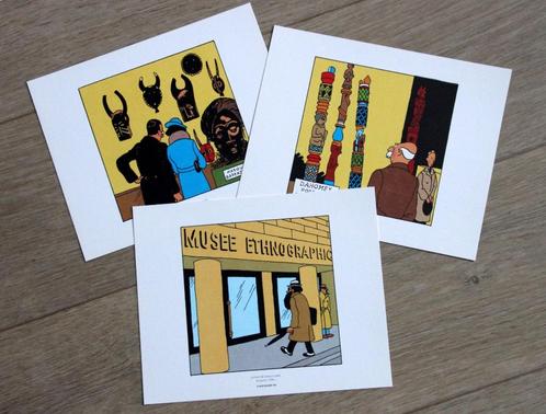 Tintin 3 x planches tirés-à-part herdruk vignet Kuifje Hergé, Collections, Personnages de BD, Comme neuf, Tintin, Enlèvement ou Envoi