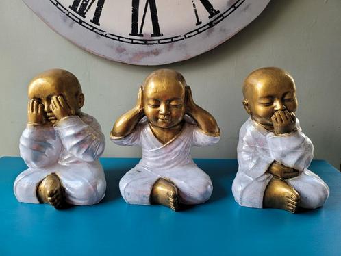Grote set van de 3 Boeddha's van Wijsheid, Huis en Inrichting, Woonaccessoires | Boeddhabeelden, Zo goed als nieuw, Ophalen of Verzenden