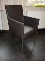 Stoel zetel fauteuil ROLF BENZ design meubel bruin leder