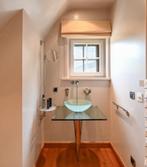 Glazen wastafel design (2 stuks), Huis en Inrichting, Ophalen, Gebruikt, 100 tot 150 cm, 50 tot 100 cm