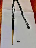 Halsketting (man) - ZUMO, Handtassen en Accessoires, Kettingen, Ophalen of Verzenden, Zwart, Goud