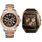 Guess Collection / Santos100XL, Handtassen en Accessoires, Horloges | Heren, Polshorloge, Nieuw, Ophalen of Verzenden, Goud