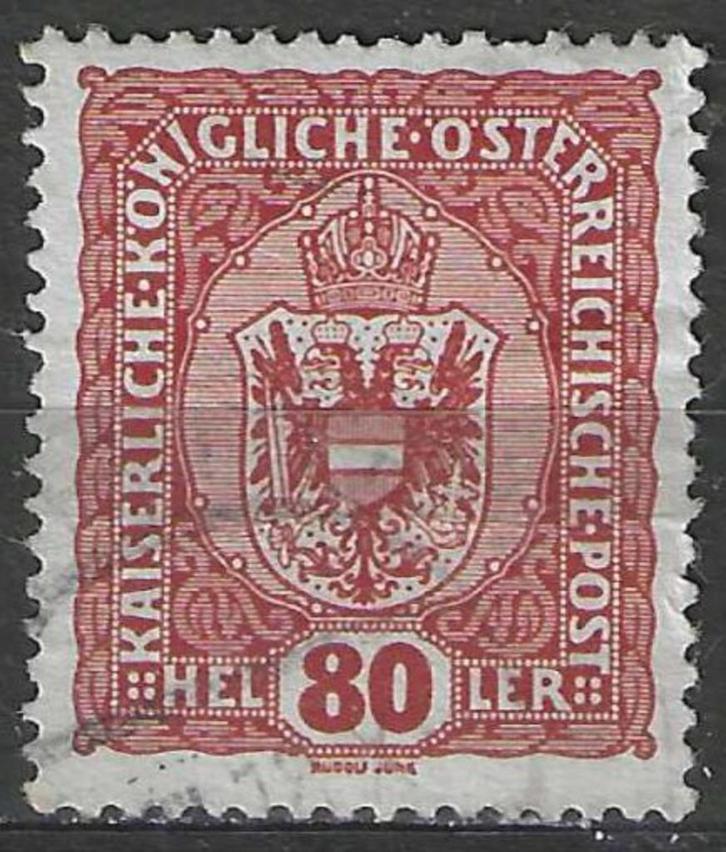 Oostenrijk 1916/1918 - Yvert 155 - Wapenschild (ST), Postzegels en Munten, Postzegels | Europa | Oostenrijk, Gestempeld, Verzenden