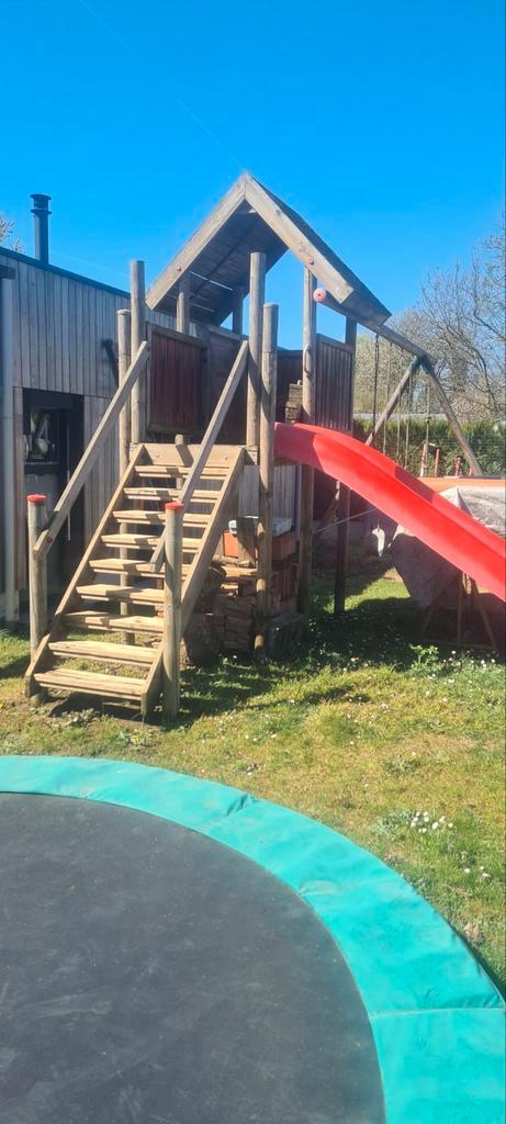 Houten speeltuig, groot model, Kinderen en Baby's, Speelgoed | Buiten | Speeltoestellen, Gebruikt, Schommel, Ophalen