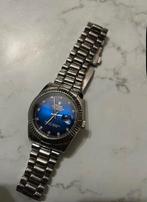 Luxe stijl herenhorloge – blauw dial – metalen band, Handtassen en Accessoires, Horloges | Heren, Overige merken, Staal, Staal