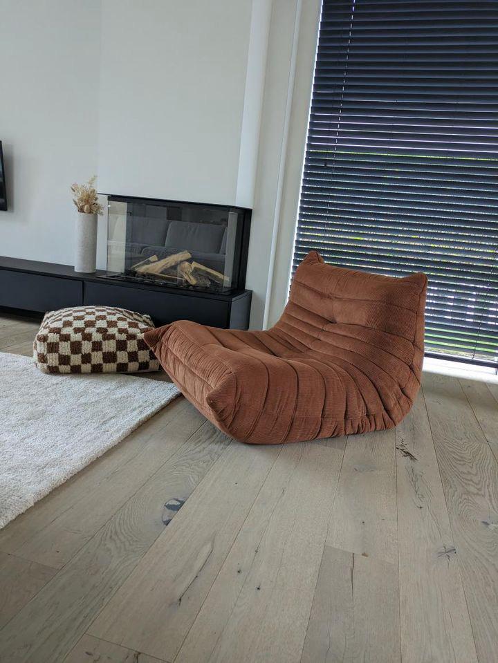 Modulaire sofa bruin ribbelstof, Huis en Inrichting, Zetels | Zetels, Nieuw, Eenpersoons, Ophalen