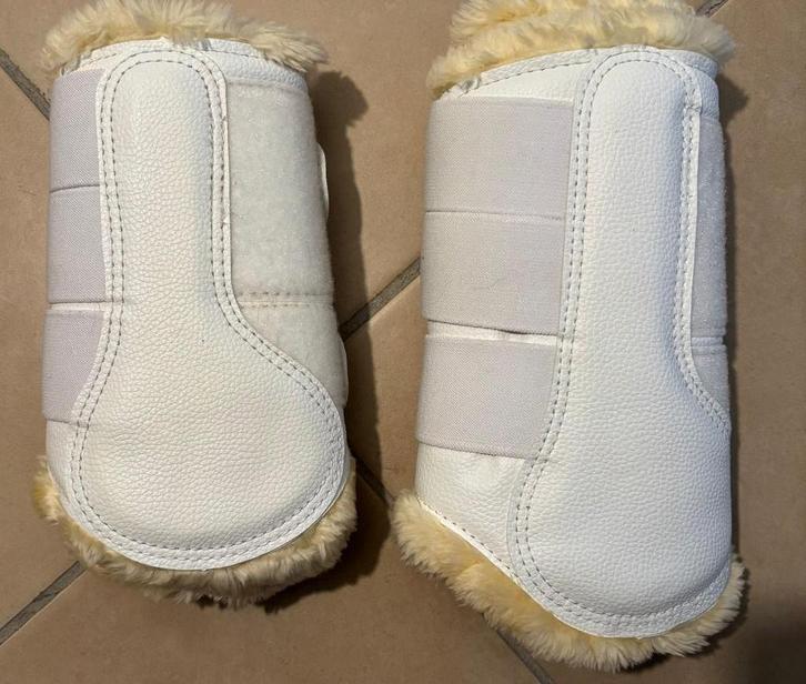 Guêtres doublées polaire LeMieux – Blanches, Dieren en Toebehoren, Paarden en Pony's | Beschermers, Zo goed als nieuw, Rijden