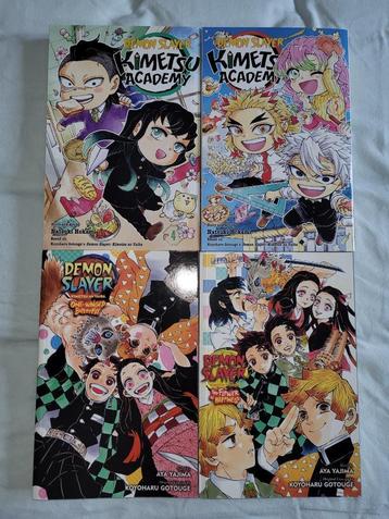 Demon Slayer Kimetsu Academy 4 &5 + Light Novels lot beschikbaar voor biedingen