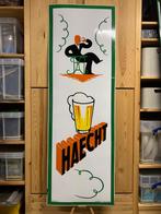 Emaille reclamebord HAECHT uit 1951, Ophalen, Gebruikt, Reclamebord