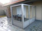 Windscherm in glas en aluminium met een hoekprofiel, Ophalen, Zo goed als nieuw