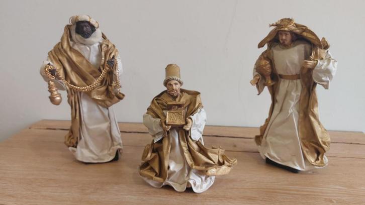 Kerstbedje - 7-delige handgemaakte set, Verzamelen, Swarovski, Zo goed als nieuw, Ophalen