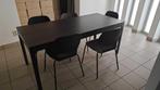 Zwarte- uitschuifbare (eet)tafel, Ophalen, Overige materialen, 200 cm of meer, Neurtaal