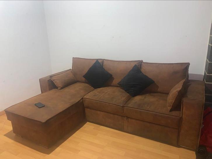 Suede slaapzetel 3 maand jong zo goed als nieuw, Huis en Inrichting, Zetels | Complete zithoeken, Zo goed als nieuw, Ophalen