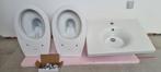 2x hangtoilet wc duravit + lavabo wastafel ideal standard, Doe-het-zelf en Bouw, Sanitair, Wastafel, Ophalen of Verzenden, Zo goed als nieuw
