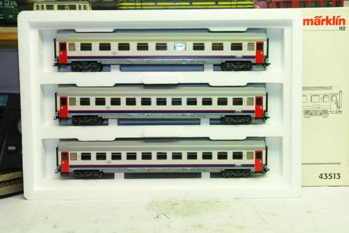 MARKLIN 43513 SET 3 VOITURES MEMLING SNCB NMBS AC ou DC, Hobby en Vrije tijd, Modeltreinen | H0, Zo goed als nieuw, Wagon, Gelijkstroom of Wisselstroom