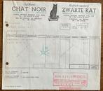 CHAT NOIR/Torréfacteur de café/1962/Facture, Enlèvement ou Envoi, Comme neuf, Autres types