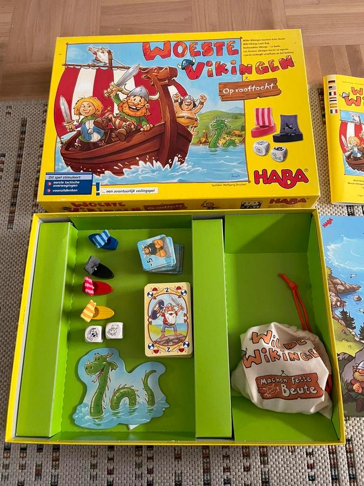 Haba woeste vinking gezelschapspel, Hobby en Vrije tijd, Gezelschapsspellen | Bordspellen, Zo goed als nieuw, Een of twee spelers