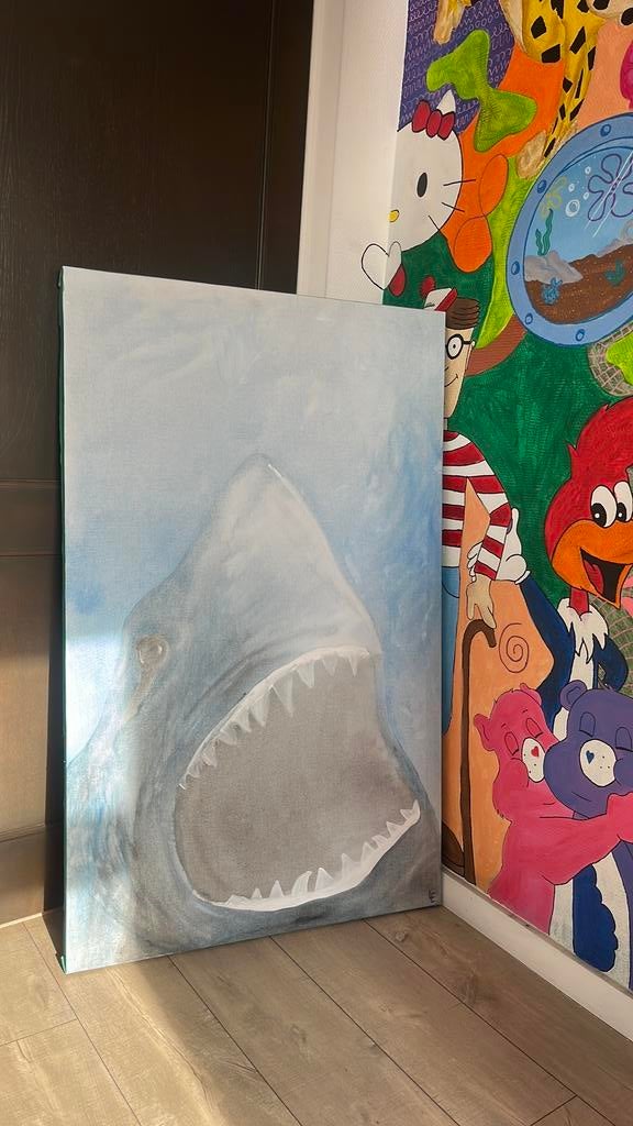 Peinture, Neuf, Autres styles, Bleu, Objet de décoration