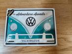 Metalen Wandbord met reliëf - VW Bulli Adventure, Antiek en Kunst, Ophalen
