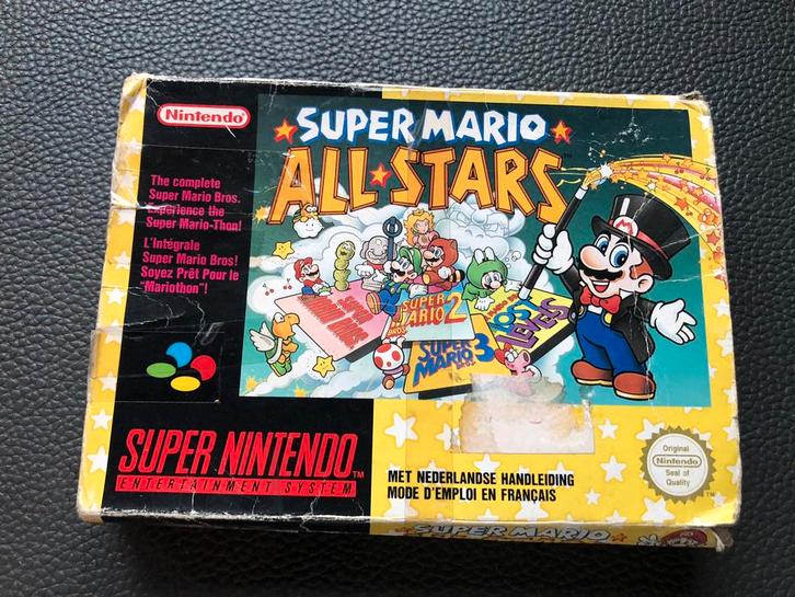 Super Mario All Stars - vintage vondst, Games en Spelcomputers, Games | Nintendo Super NES, Gebruikt, Overige genres, Vanaf 3 jaar