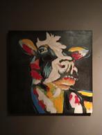 Kleurrijke koeienkop portret, Ophalen of Verzenden