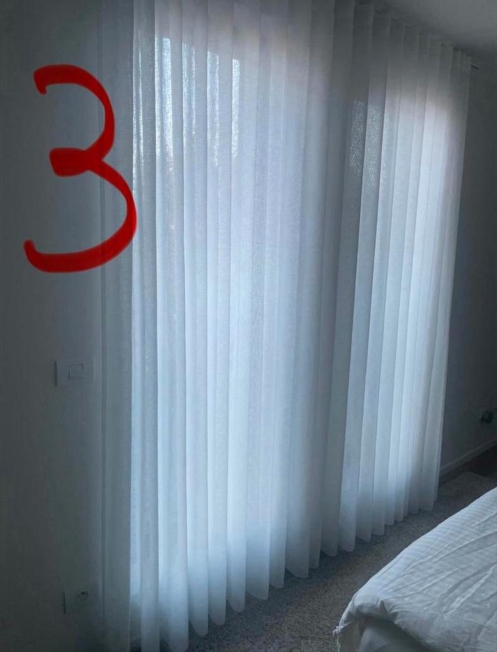 Gordijnen Heytens, verschillende maten, Huis en Inrichting, Stoffering | Gordijnen en Lamellen, Wit, Ophalen