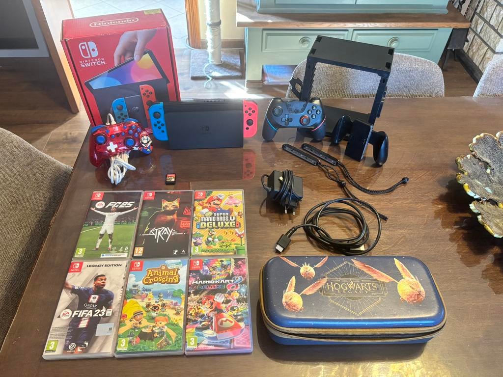 Nintendo switch OLED set, Ophalen, Zo goed als nieuw, Switch OLED