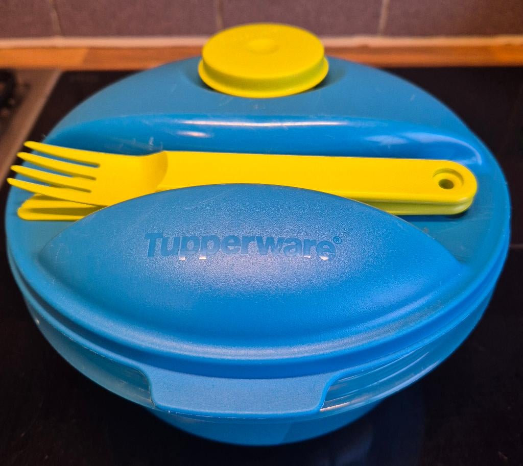 Tupperware To Go Salade, Ophalen of Verzenden, Zo goed als nieuw, Blauw, Overige typen