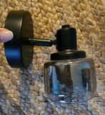 Applique murale noir mat et verre fumé, Enlèvement, Comme neuf, Verre, Moderne