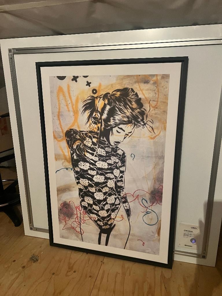 Pop Art urbain — Œuvre d'art moderne encadrée (80 x 112 cm), Enlèvement