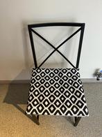 4 chaises en fer avec assise en chêne, Enlèvement, Comme neuf