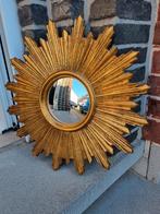 Miroir solaire vintage 43 cm, bois/résine de bois., Enlèvement ou Envoi