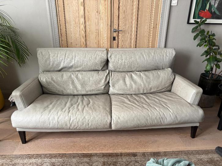 Sièges en cuir 3p + 2p, Maison & Meubles, Canapés | Salons, Utilisé, Banc droit, Trois personnes, Cuir, Enlèvement