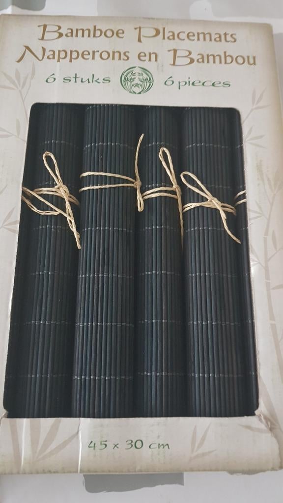 Bamboe placemats nieuw, Ophalen of Verzenden, Nieuw, Blauw, Placemat