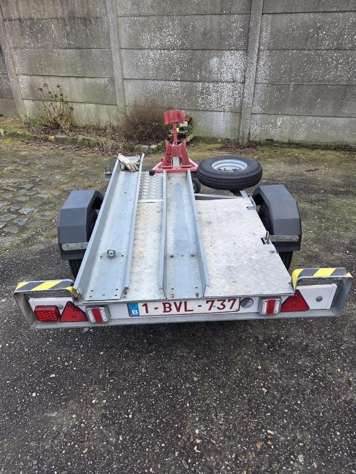 moto aanhangwagen , galvanische , zeer goede staat, Auto diversen, Aanhangers en Bagagewagens, Gebruikt, Ophalen