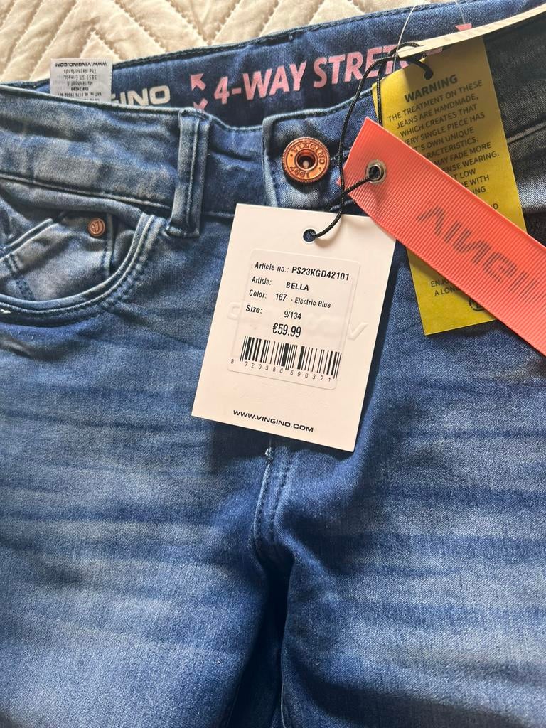 BELLA Straight leg jeans-blauw, Kinderen en Baby's, Ophalen, Nieuw, Meisje, Broek