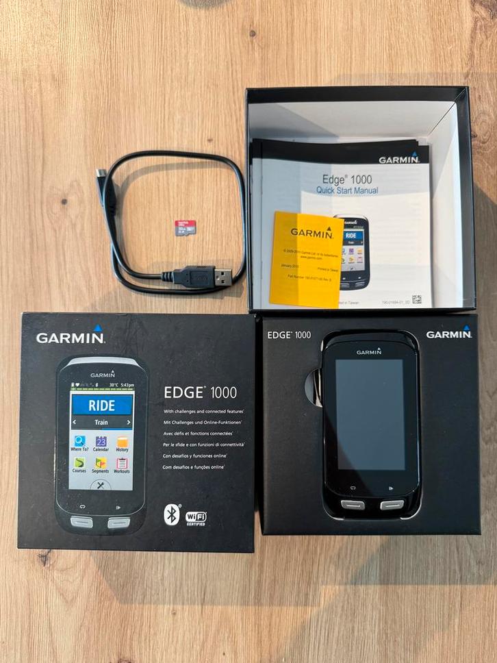 Garmin Edge 1000 met 32 GB SD kaart, Vélos & Vélomoteurs, Accessoires vélo | Compteurs de vélo, Comme neuf, GPS, Enlèvement