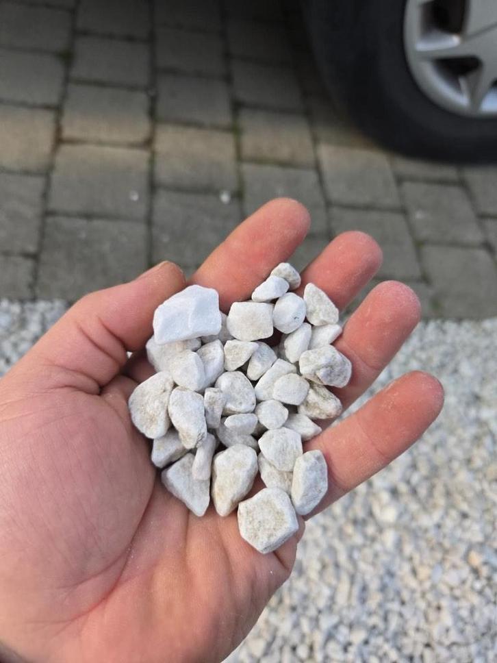 Grind steen GRATIS scheppen en meenemen, Jardin & Terrasse, Gravier, Rochers & Caillasse, Gravier, Blanc, Enlèvement