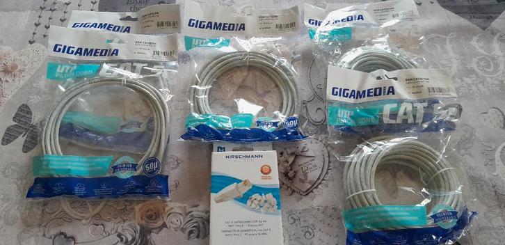Internetkabel Patchkabel Gigamedia Datakabel Netwerkkabel, Informatique & Logiciels, Pc & Câble réseau, Neuf, Enlèvement