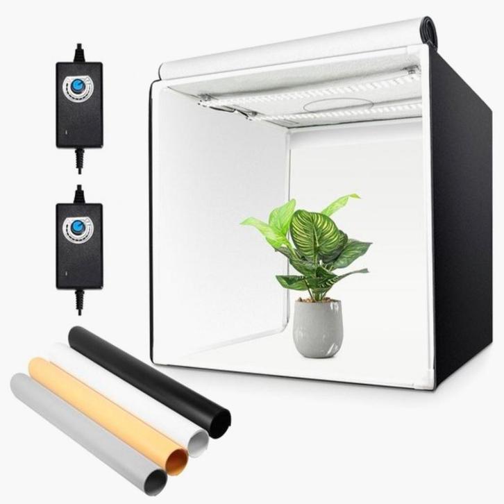 Studio photo Yorbay avec boîtier photo avec éclairage LED à, TV, Hi-fi & Vidéo, Photo | Studio photo & Accessoires, Enlèvement ou Envoi